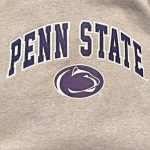 Penn State Univeristy Nittany Lions Adult‎ XL Gray Embroidered Hoodie Sweatshirt